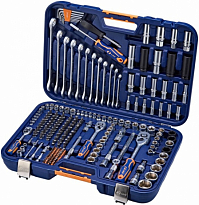 Набор инструмента LG-S1218 1/2"&1/4"&3/8" 6-гранный 218пр., в кейсе LIGE